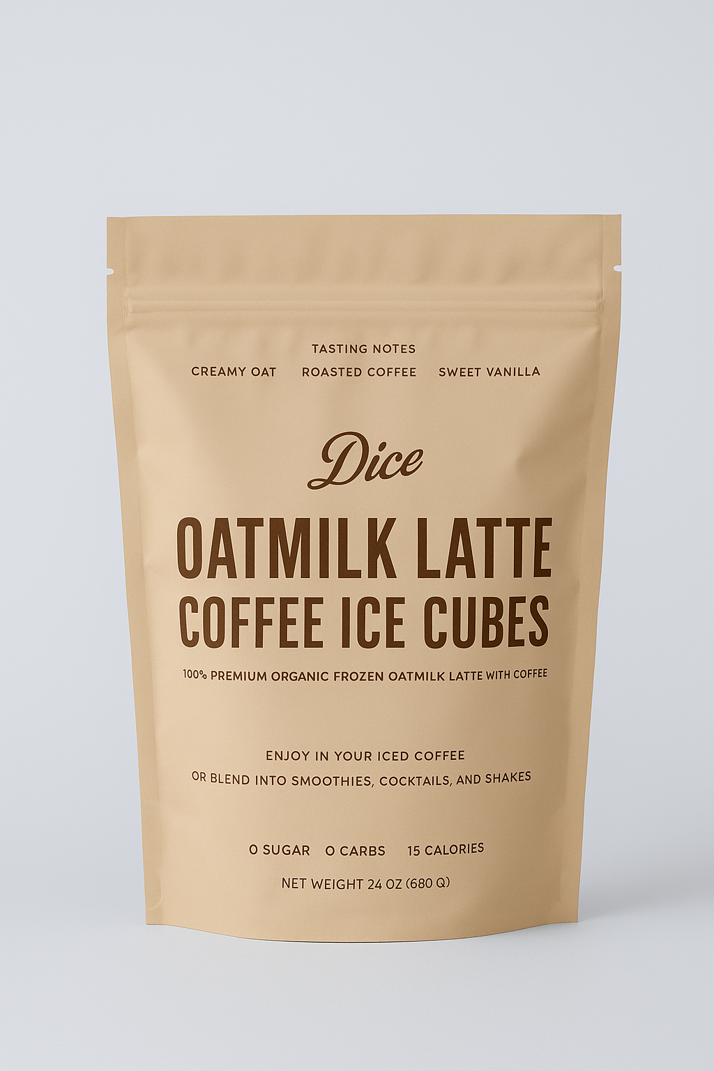 Oatmilk Latte Coffee Ice Cubes