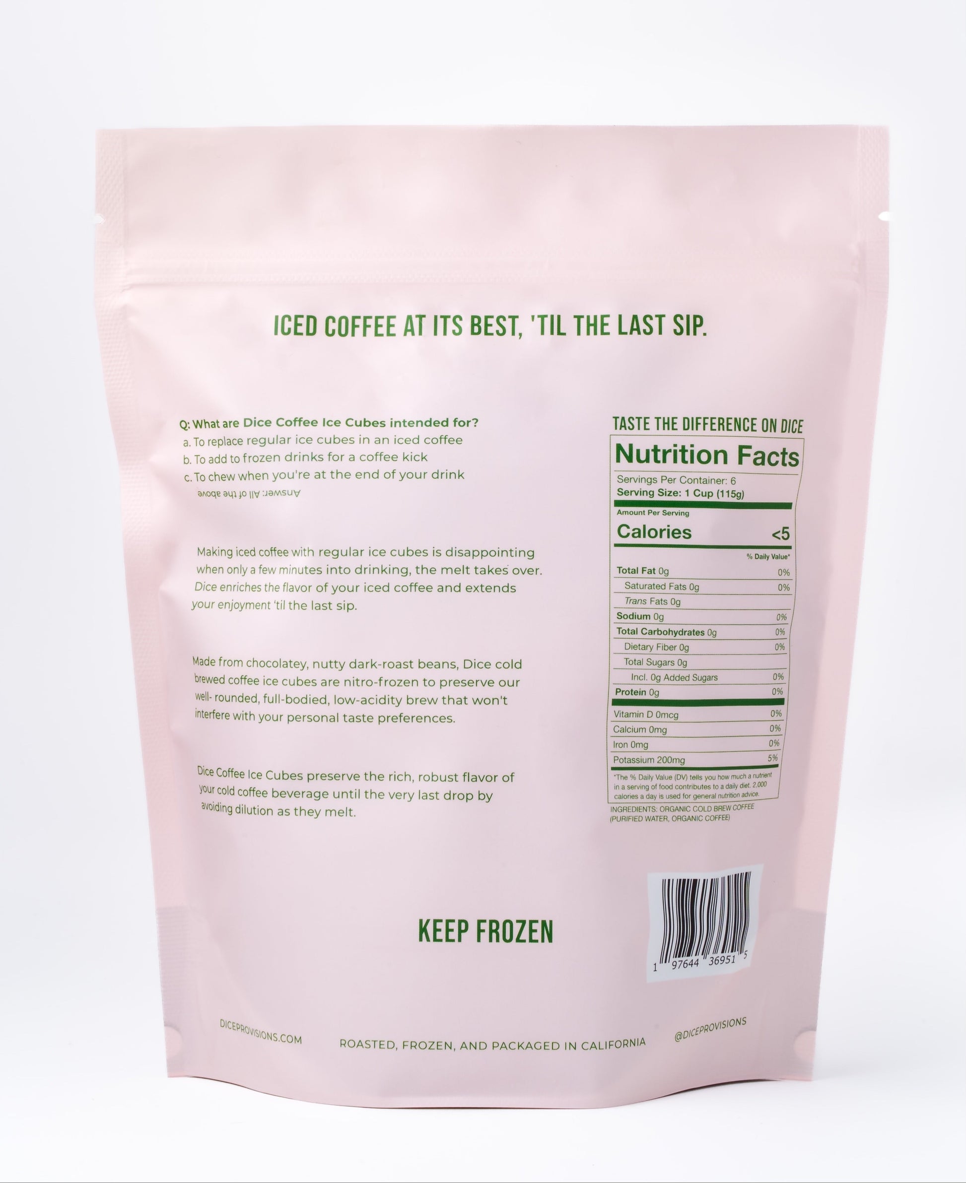 Dice Coffee Ice Cubes